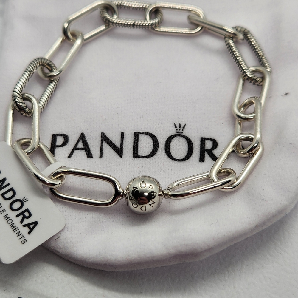 Pandora Me Link Silver chain Bracelet Size 7.5 inches